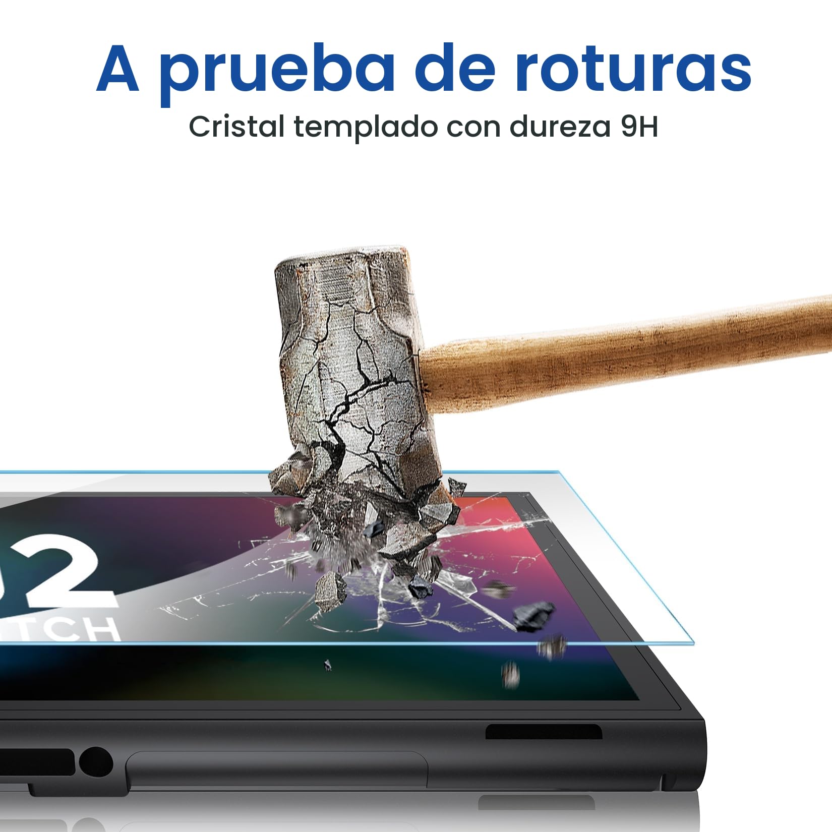 amFilm OneTouch Protector de Pantalla de Vidrio Templado para Nintendo Switch 2 Modelo 2025 - Con Kit de Alineación Automática, Sin Burbujas [2 Piezas]