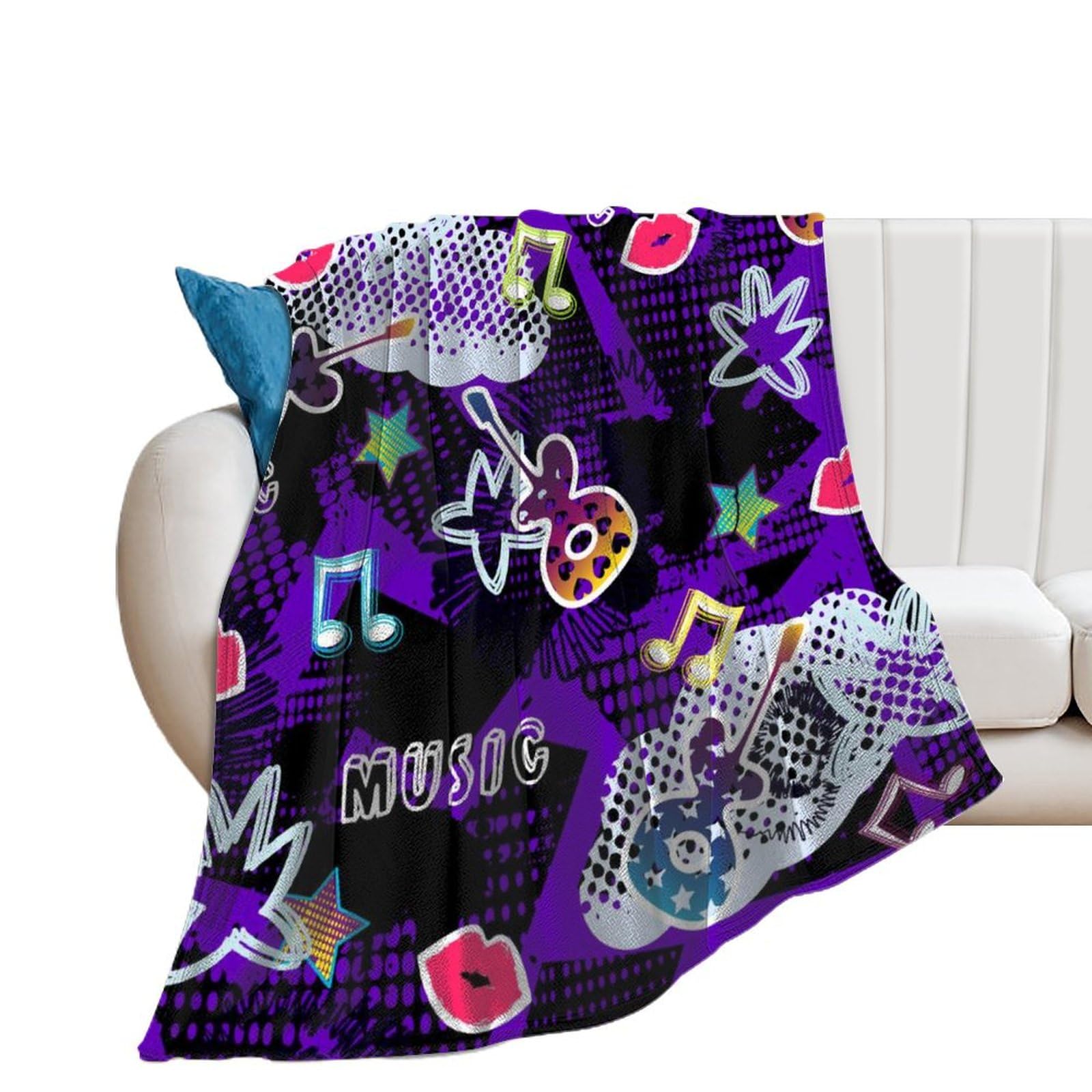 Couverture en flanelle 150x200cm, plaid polaire chaud et doux pour lit et canapé