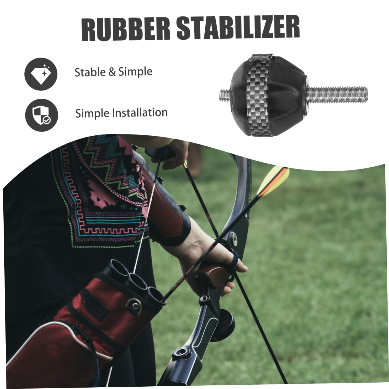 KICHOUSE Bow Stabilizer Archery Stablizer Bracket Rubber Archery Stabilizer Part for Replacement