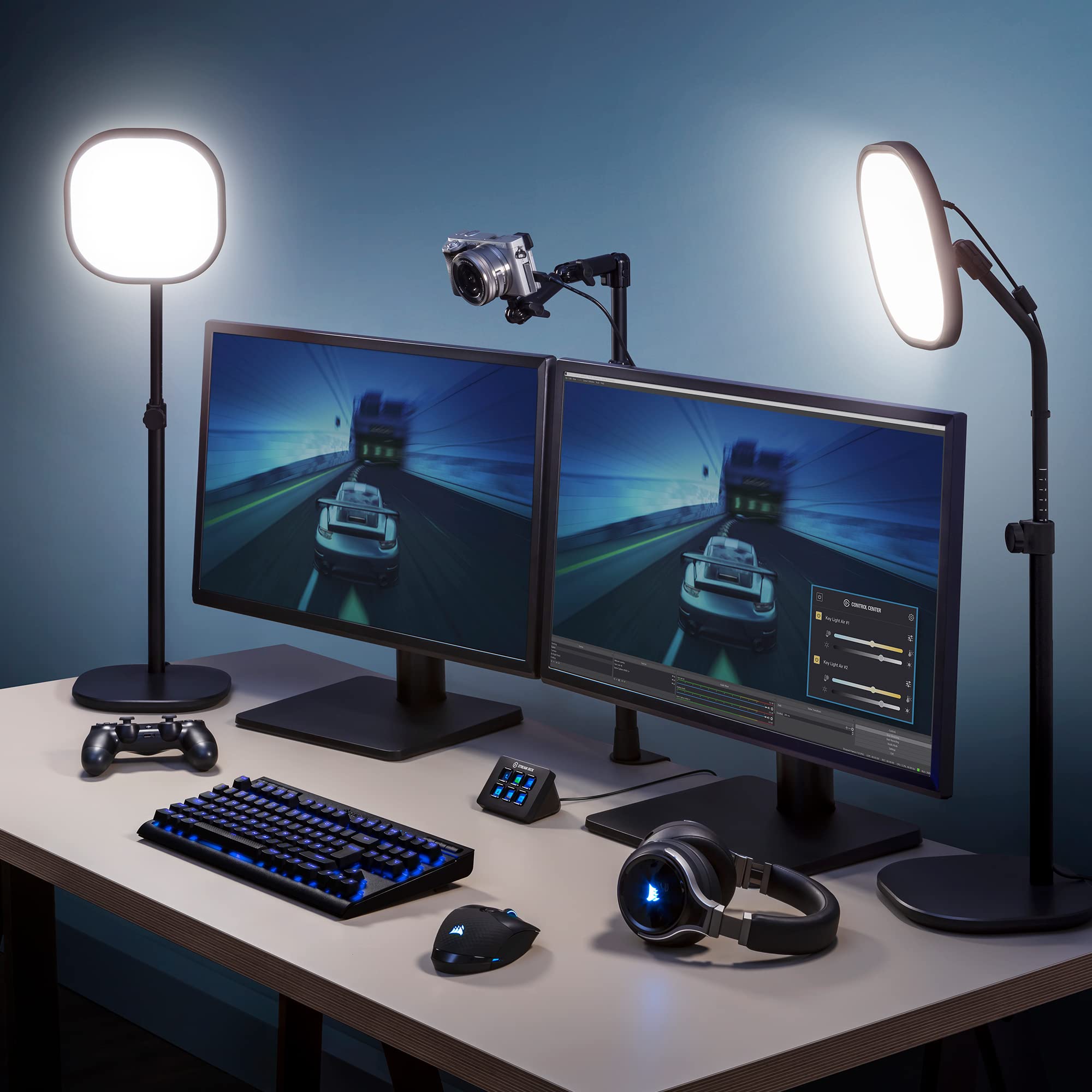 Elgato Key Light Air - Professionelles LED-Panel mit 1.400 Lumen, Multi-Layer-Diffusionstechnologie, Farbtemperatur einstellbar, App-gesteuert, für Mac/Windows/iPhone/Android