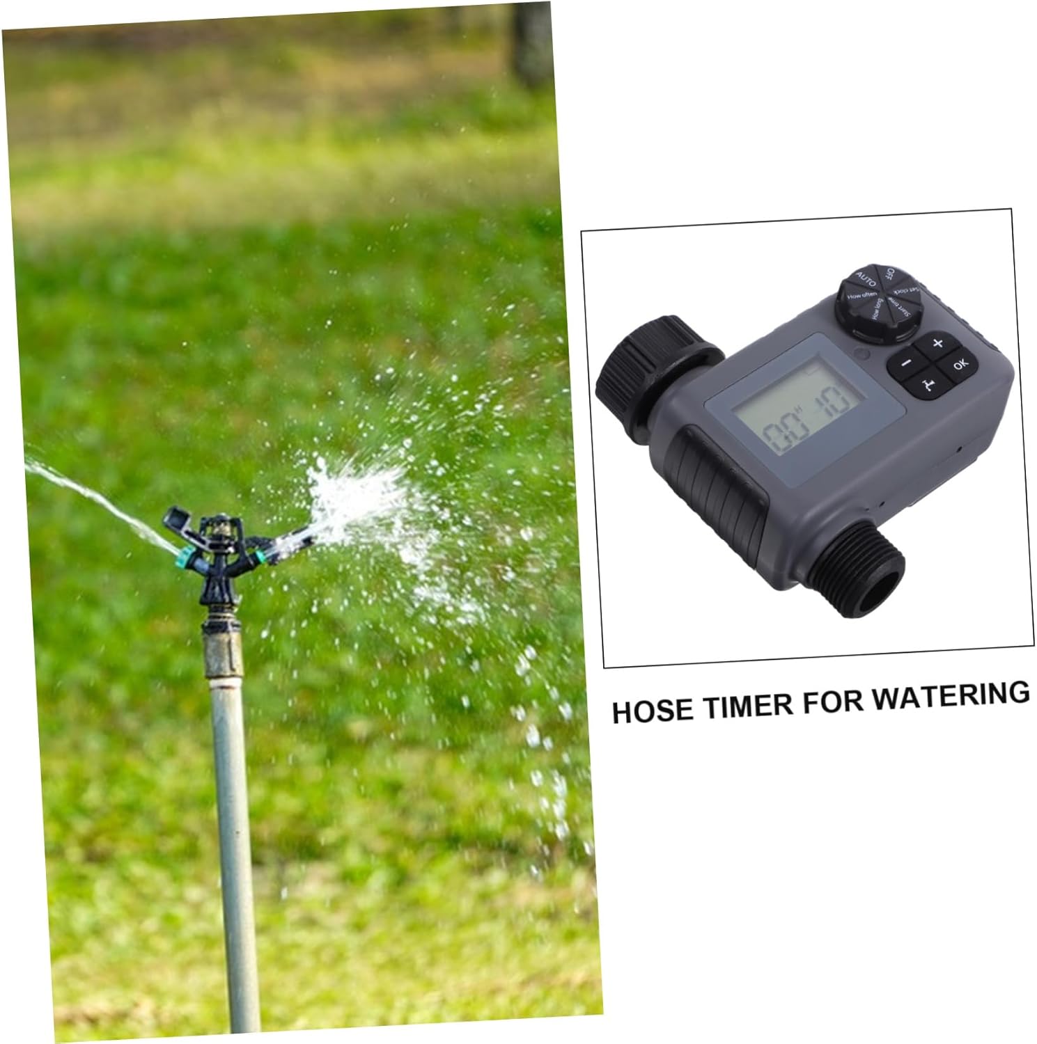 POPETPOP Automatic Watering Timer for Garden Hose Programmable Digital Irrigation Controller Water for Lawns and Yards Efficient Water Conservation