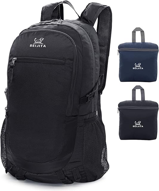 BEIJITA 40L Hiking Backpack Lightweight Foldable Backpack Packable Backpack,Waterproof Backpack Daypack for Women Men Travel Camping Outdoor Sports Rucksack