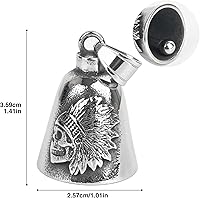 Vista 6 de Motorcycle Bell for Luck, Bell with Hanger, Drive Safe for Bikers Riders