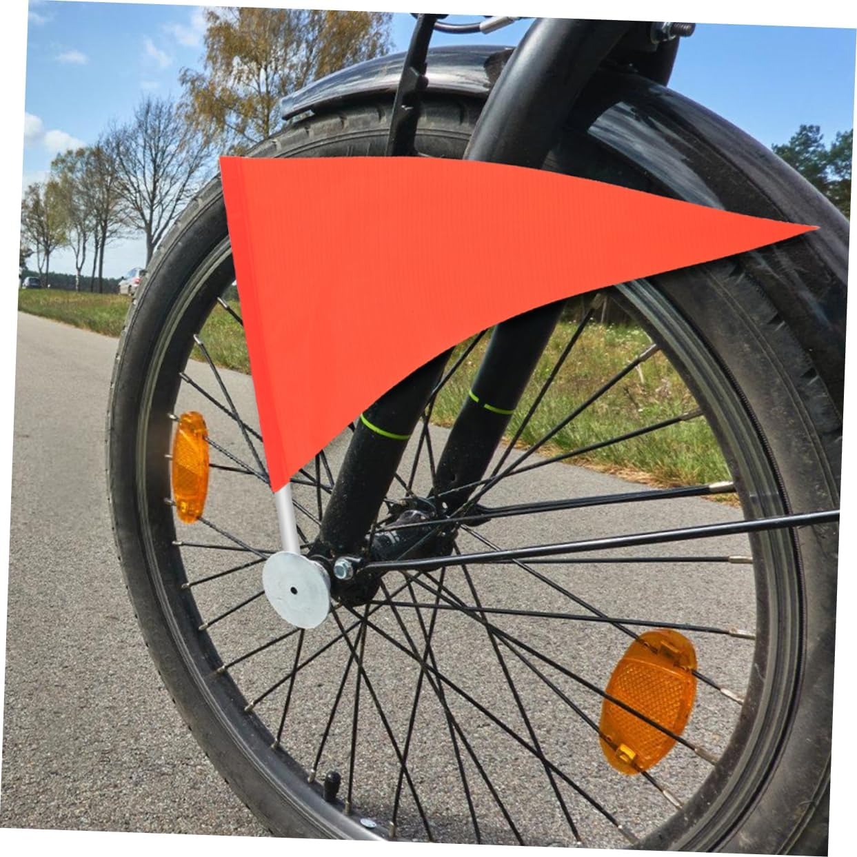 Abaodam 25pcs Bike Safety Flag High Visibility Caution Flag for Trailers and Wheelchairs Lightweight Easy to Carry Bright Color for Enhanced Safety