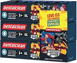 Dentalclean Gel com Flúor 50g Pack com 3 unidades, Heróis