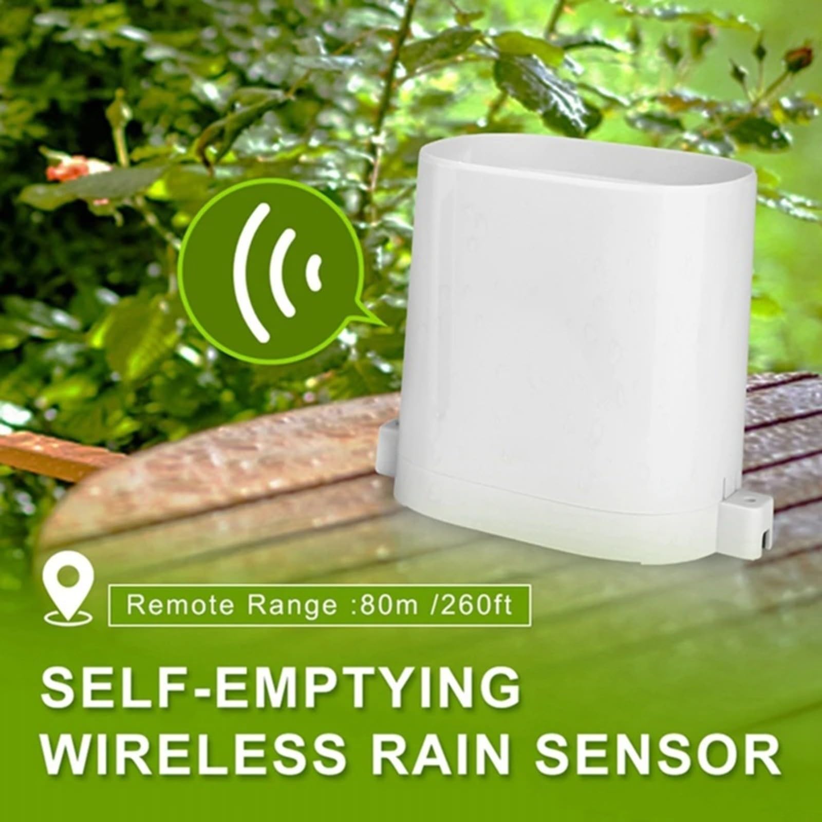 Funk-Wetterstation mit LCD-Display, Regenmesser für Innen/Außen, Trendgrafik & Historien-Datenspeicher, Temperaturüberwachung für Garten und Haushalt, weiß