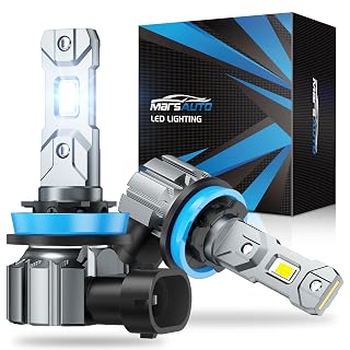 Marsauto H11 H9 H8 LED Headlight Bulbs, 900% Super Bright, Real 1:1 Design H11 LED Bulb, Halogen Replacement, 6000K 3min Plug and Play IP68, Pack of 2 - Amazon product rated Grade A