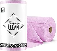 Vista 24 de Fantasticlean Rollo de paño de limpieza de microfibra, paquete de 75 toallas de microfibra extraíbles, 12 x 12 pulgadas, reutilizables, lavables