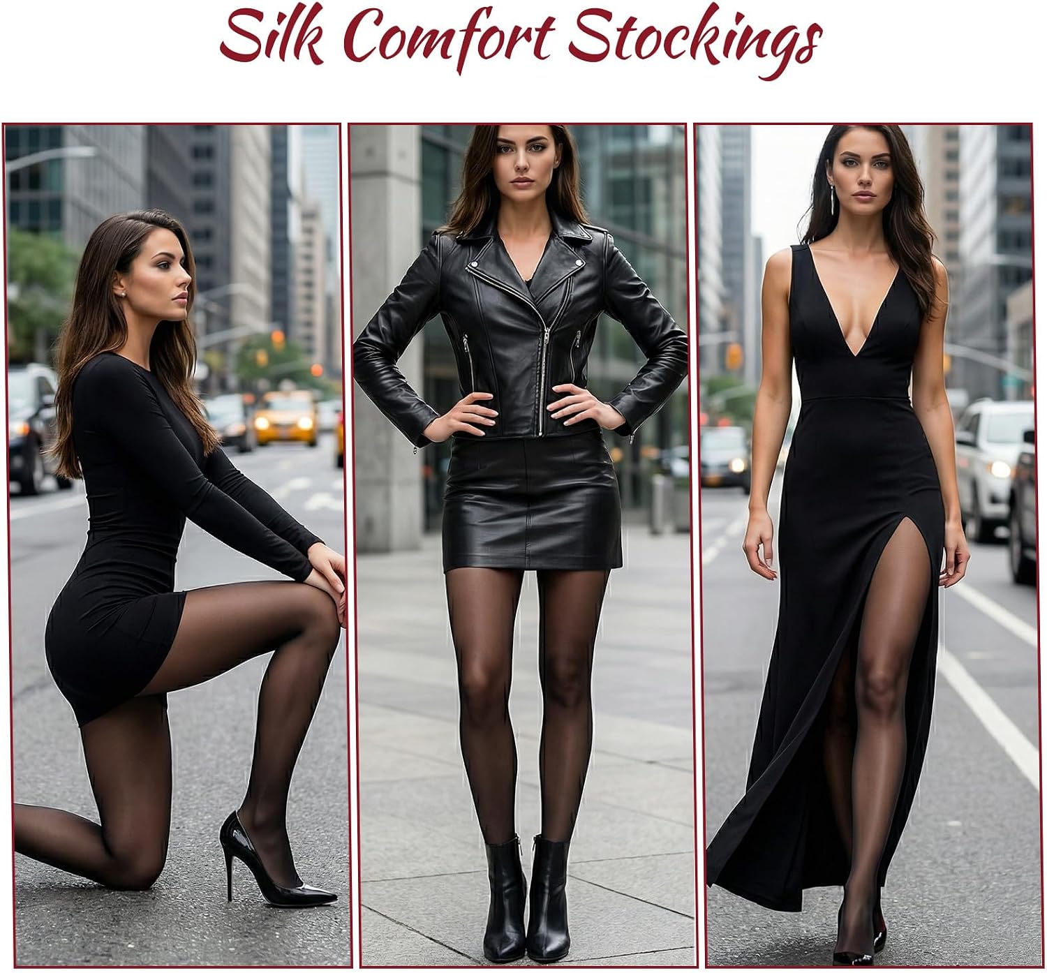 Shiny Pantyhose for Women, Ultra Oil Shimmer Tights High Waist Glossy Stockings with Tummy Control - Non-See-Through Wet Look Nylons for Jazz Dance, Ballet, Stage Performance & Party (Black, L - XL)