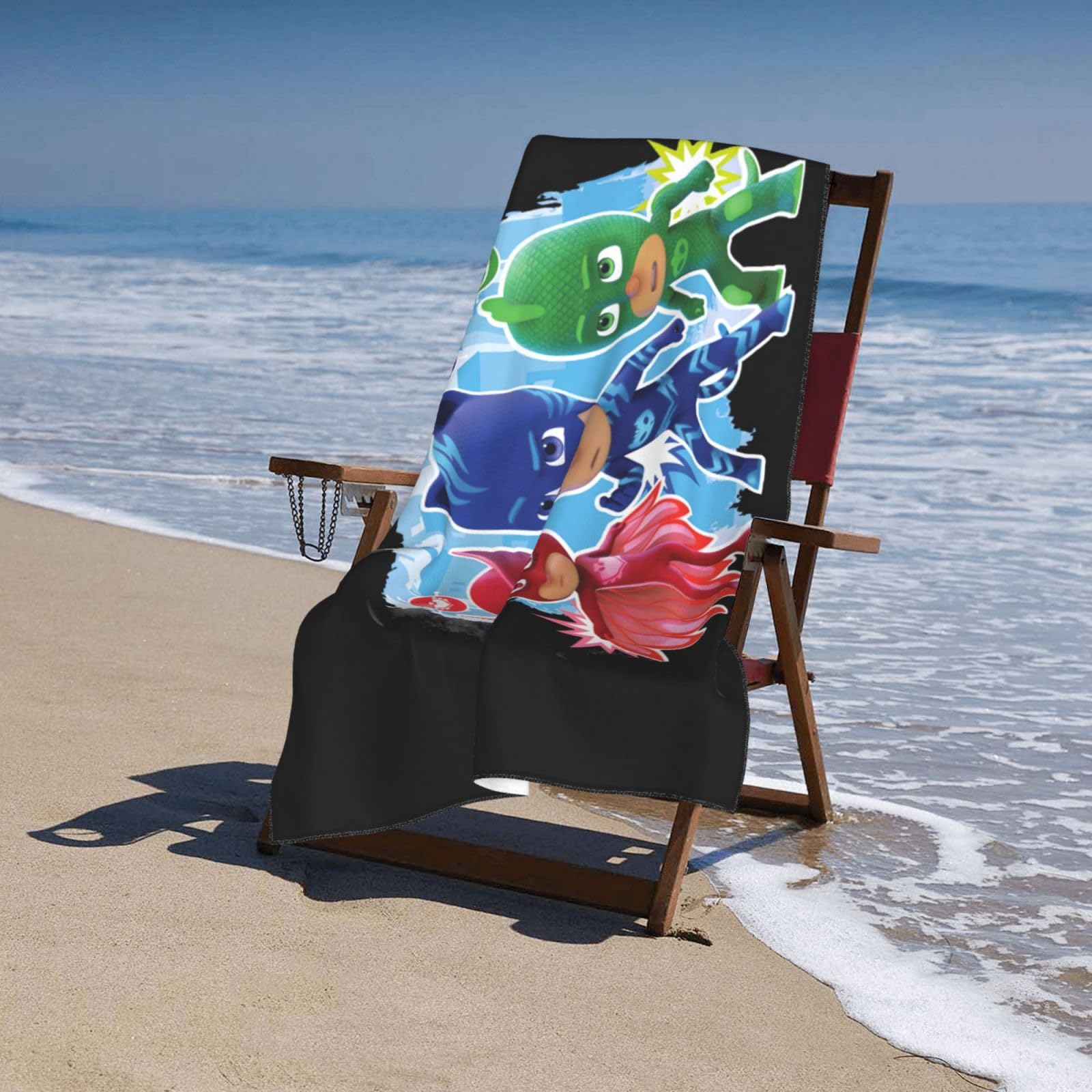 Amazon｜バスタオル 速乾タオル Pj Masks パジャマスク 肌に優しい
