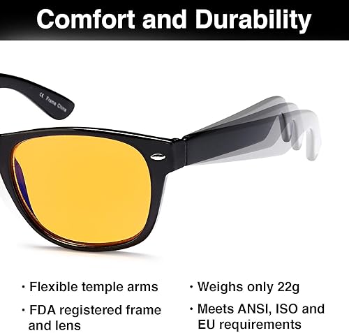 Miniatura 5 de GAMMA RAY OPTICS Gafas de bloqueo de luz azul tinte naranja