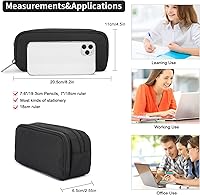 Vista 3 de Della Gao Estuche para Lápices de Gran Capacidad, Estuche Organizador de Lápices Estético para Artículos de Oficina, Bolsa Multifuncional Simple