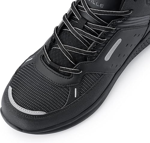 Miniatura 8 de FitVille Botas de trabajo anchas para hombre, puntera compuesta, zapatos de seguridad para el trabajo, botas de trabajo antideslizantes,