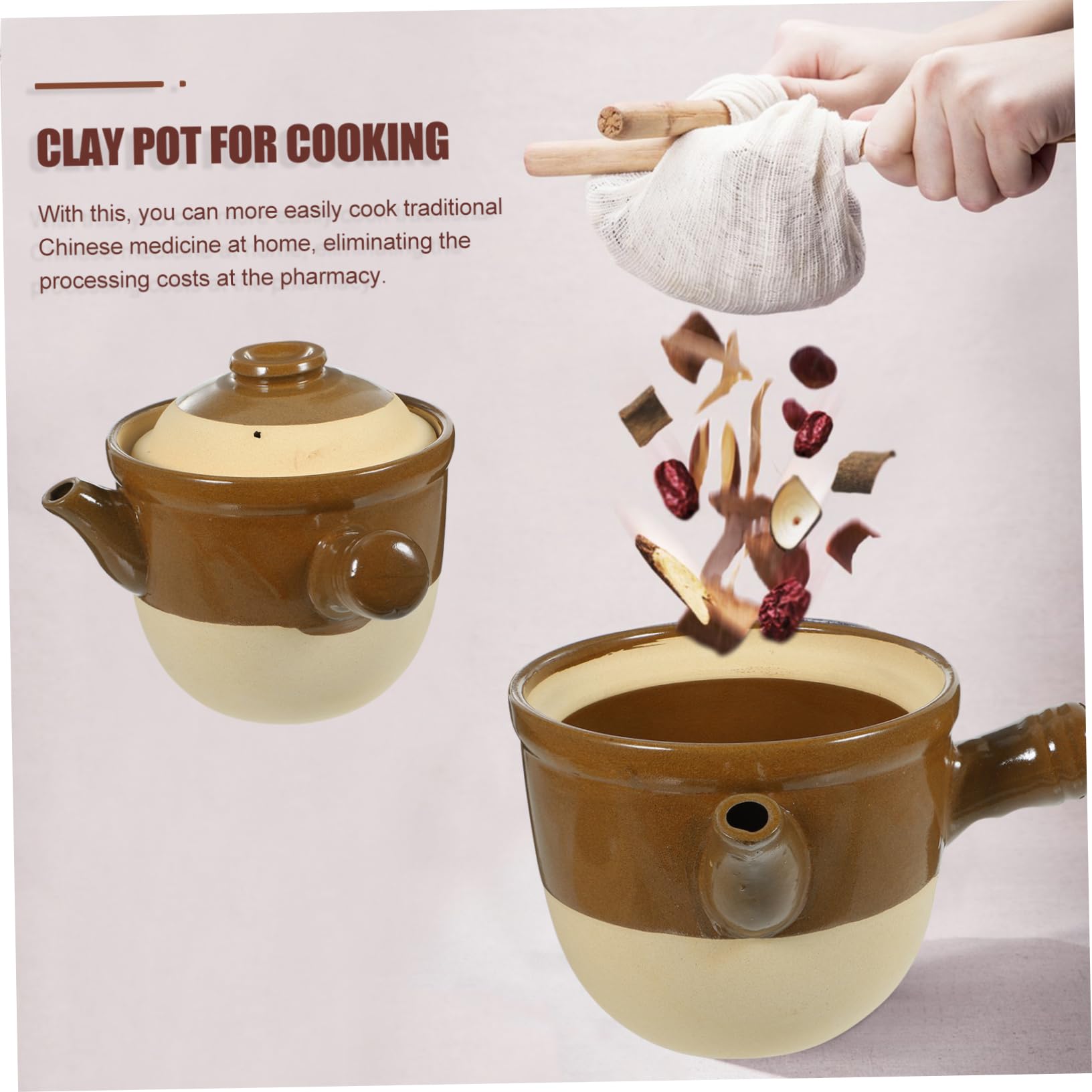 Cabilock Cazuela De Barro Olla De Cocina Utensilios De Cocina Resistente Al Calor