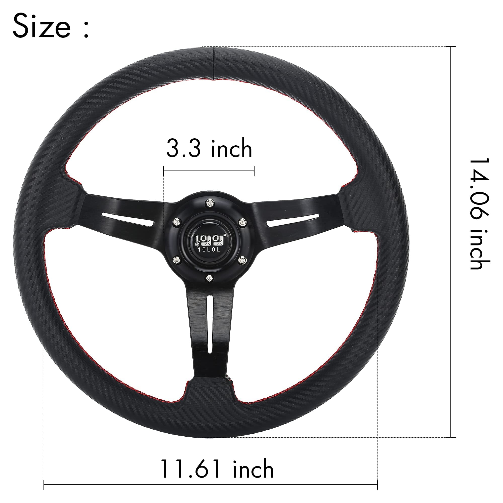 10L0L Universelles Design Golfwagen-Lenkrad Passend Produktbild-Vorschau 5