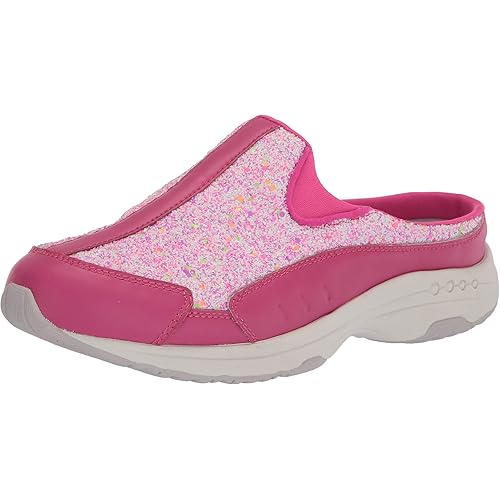 Easy Spirit Women's Traveltime531 Clog, Dark Pink 650, 11 Wide