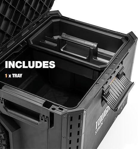 Miniatura 6 de ToughBuilt StackTech - Caja de herramientas rodante, organizador de herramientas portátil de alta resistencia, capacidad de 250 libras, sistema de