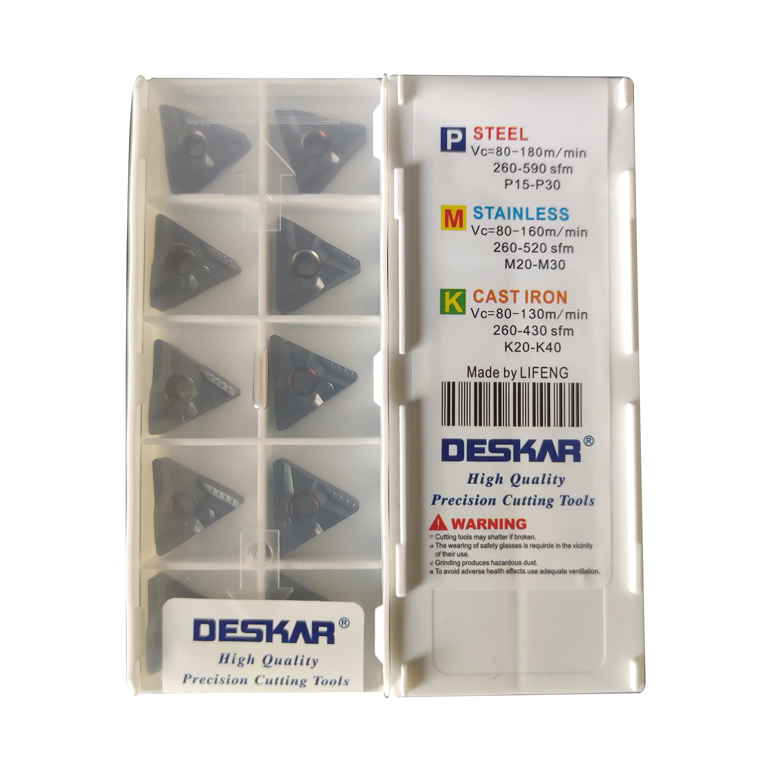 Deskar 100% original TNMG TNMG16 TNMG1604 TNMG160408R VF TNMG160408R-VF LF6008 - Cuchilla giratoria triangular