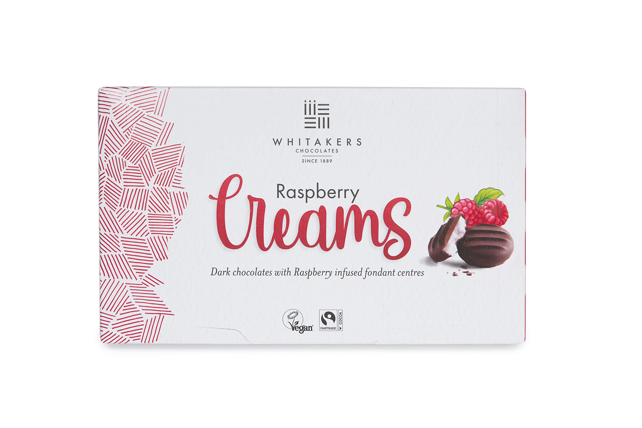 2 x Whitakers Dark Chocolate Raspberry Fondant Creams 300 Grams