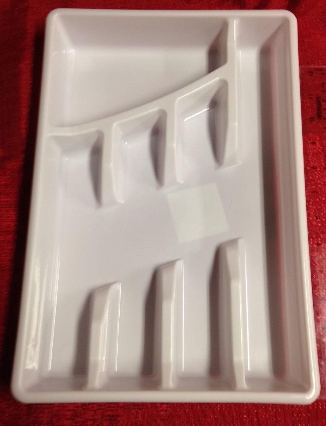 White Silverware Flatware Utensil Cutlery Tray Organizer 13x9x2 Inches New