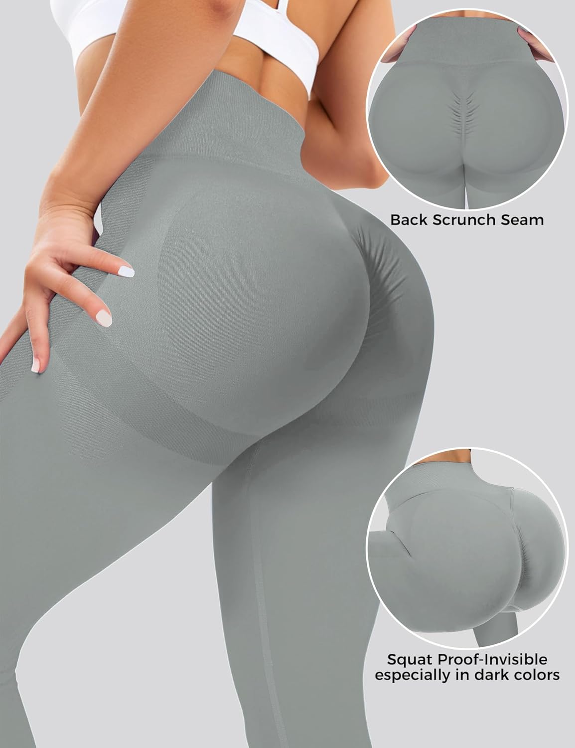 Buauty Women's Scrunch Butt Lifting High Waisted Leggings - Tummy Control, Seamless Booty Workout Gym Yoga Pants - Image 5