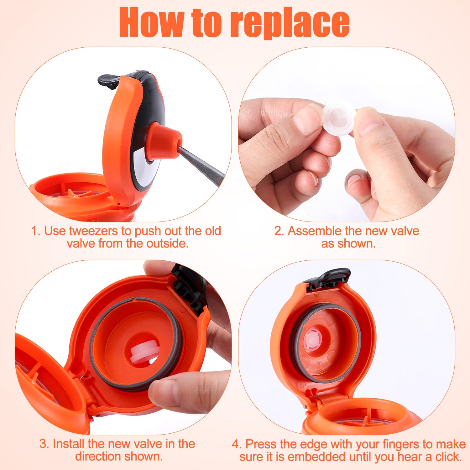 6 Pièces Valves De Remplacement Compatibles Gatorade - Soupapes En Silicone Sans BPA Pour Bouteille GX 30oz & Presser 32oz