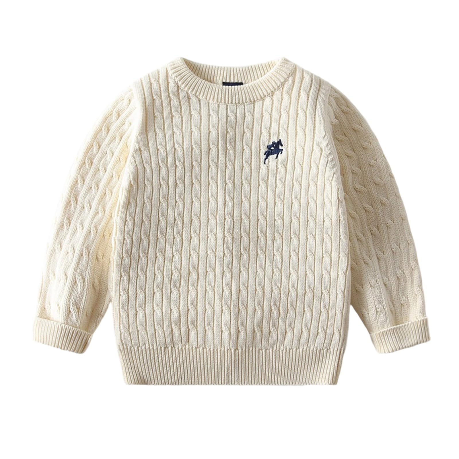Pull brodé enfants : vêtement chaud et décontracté automne hiver - 4