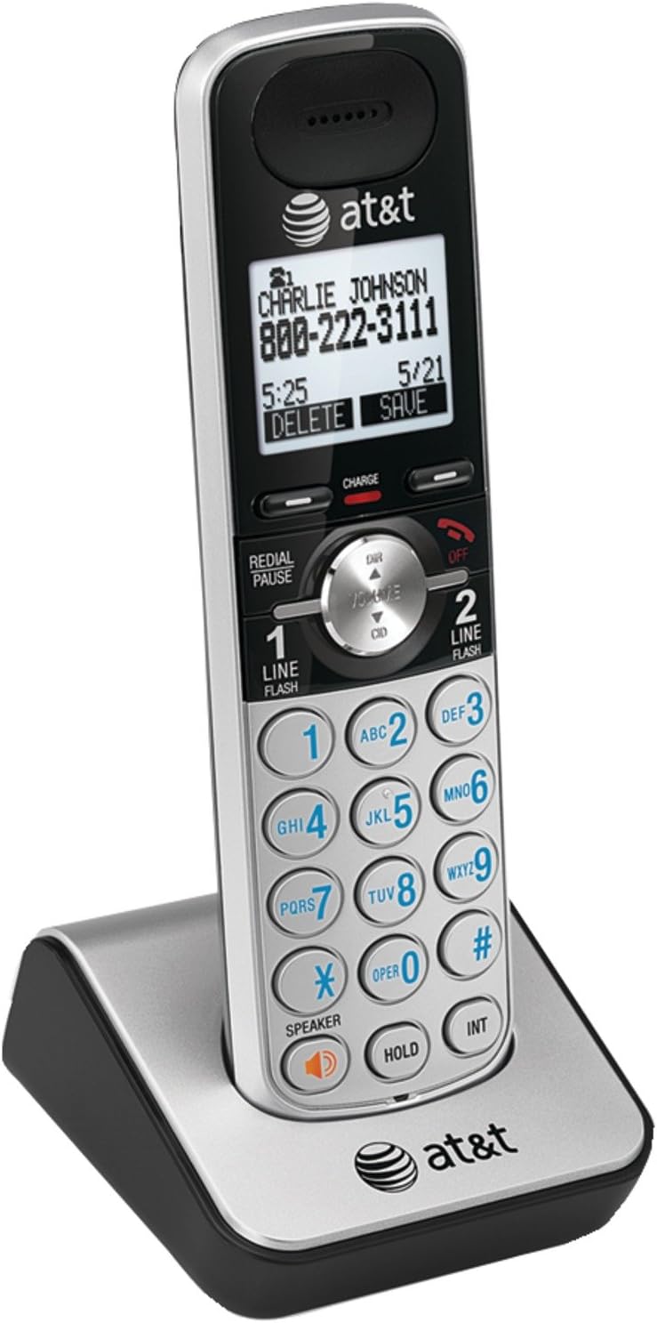 AT&T 2-Line TL88002 DECT 6.0 1-Handset for Cordless Phone (Silver/Black)
