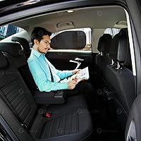 Vista 6 de ZONETECH Parasoles adhesivos para ventana lateral y trasera del automóvil, paquete de 3 unidades de malla de alta calidad, no necesita ventosas