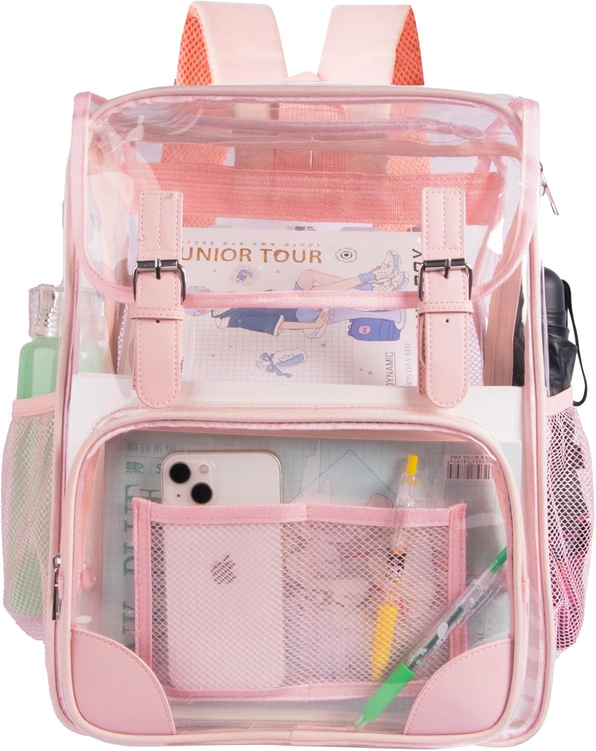 KccOsg Pink Clear Backpacks for School Cute Kids