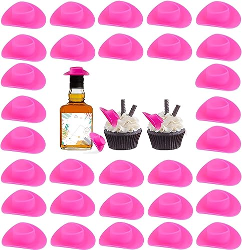 60 piezas de plástico mini vaquero vaquero vaquero sombrero miniatura lindo muñeca sombrero vestido sombrero sombrero sombrero fiesta sombrero para