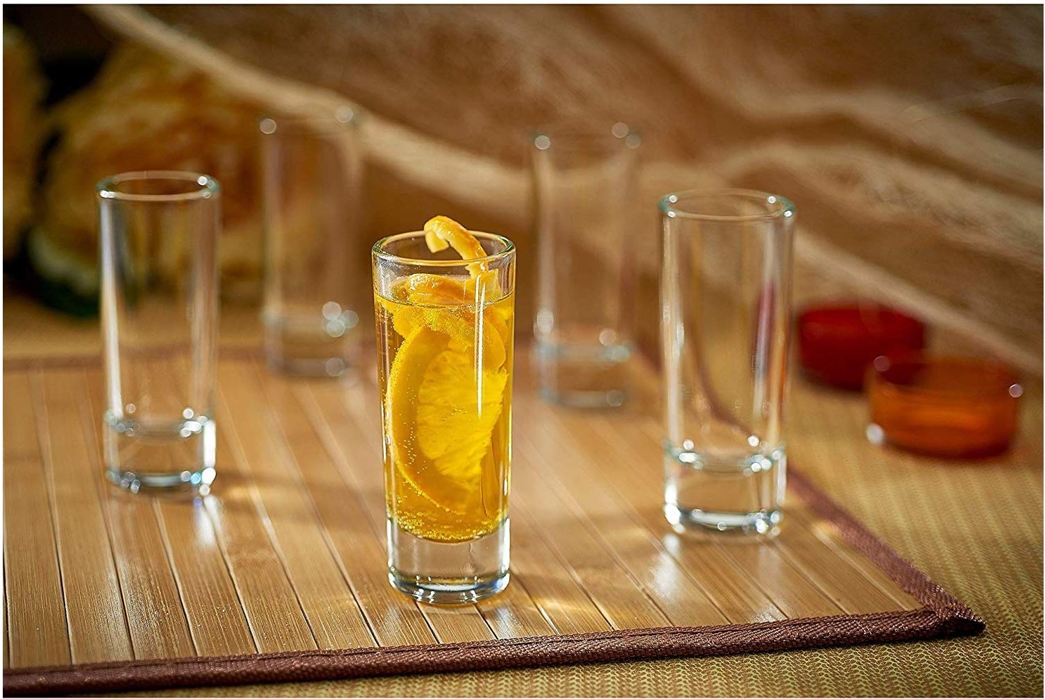 Uniglass Nikki Imported Tall Vodka & Tequila Shot Glass Set (70ml, Transparent) Set of 6