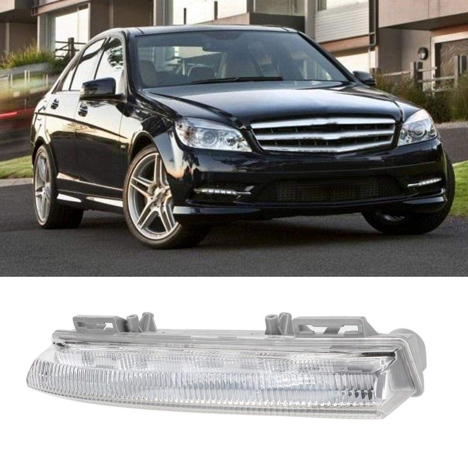 Luce diurna impermeabile anti-UV LED DRL, lampada diurna per auto ABS anticorrosione, per Mercedes-Benz W204 Mercedes-Benz W212(Right light)