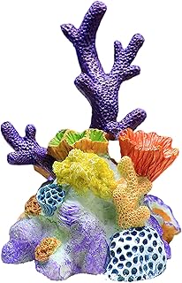 COYOUCO Lovely Coral Reef for Aquarium Decorations, Artificial Resin Fish Tank Decor Ideal for Fish Tanks and Tabletop Decoration,M