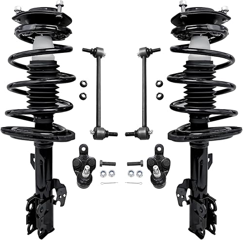 Miniatura 358 de Detroit Axle - Kit de puntales delanteros de 6 piezas para Chevrolet Aveo Aveo5 Pontiac G3 Wave, barra estabilizadora, varillas de acoplamiento