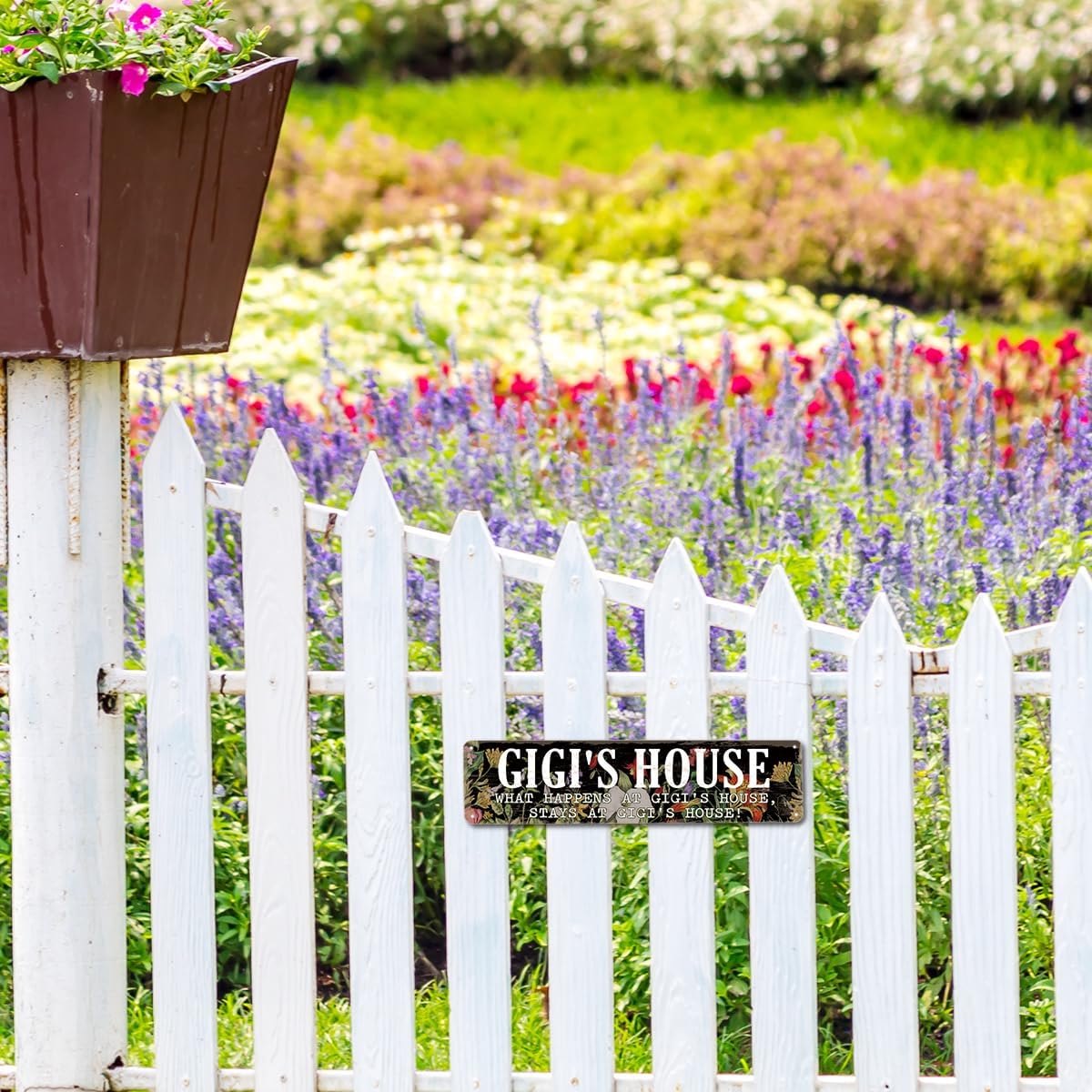 Metal Hanging Vintage Sign, Vintage Style Decor, Decorative Metal Wall Signs, Unique Christmas Gift For Gigi, Gigi's House What Happens At Gigi's House, Stays At Gigi's House! - Image 5