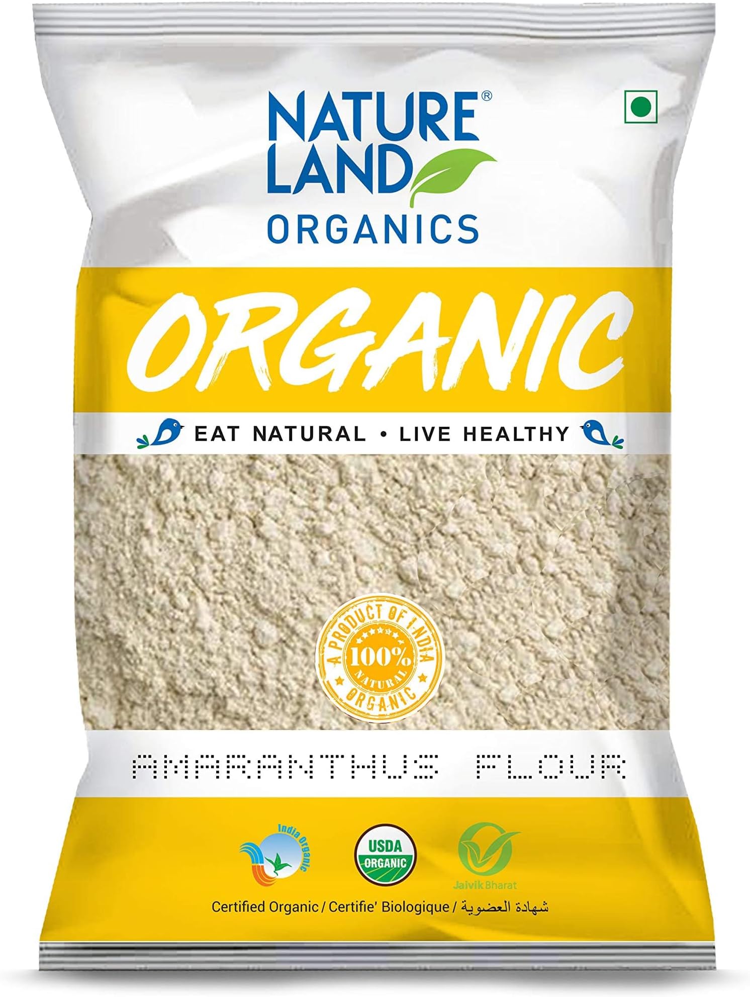 Natureland Organics Amaranthus Flour (Rajgira Flour) 500 Gm - Gluten Free Amaranth Flour