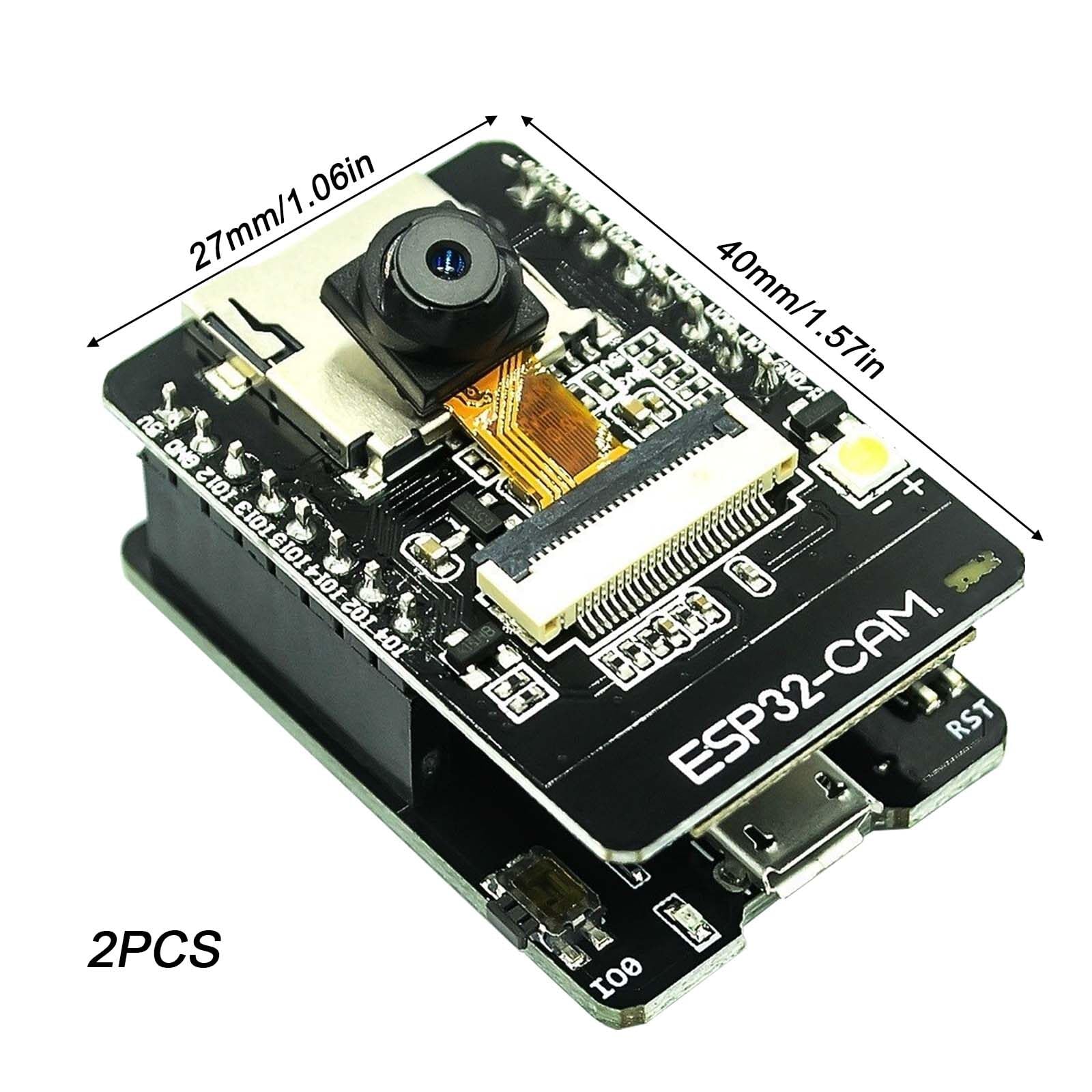 ESP32 CAM MB Lot de 2 cartes de développement Dual Core 240 MHz WiFi Bluetooth OV2640