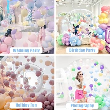 Inflatable Bubble House With Blower For Kids - Luxury PVC Bubble Dome Tent For Commercial & Outdoor Backyard Parties10Ft Clear