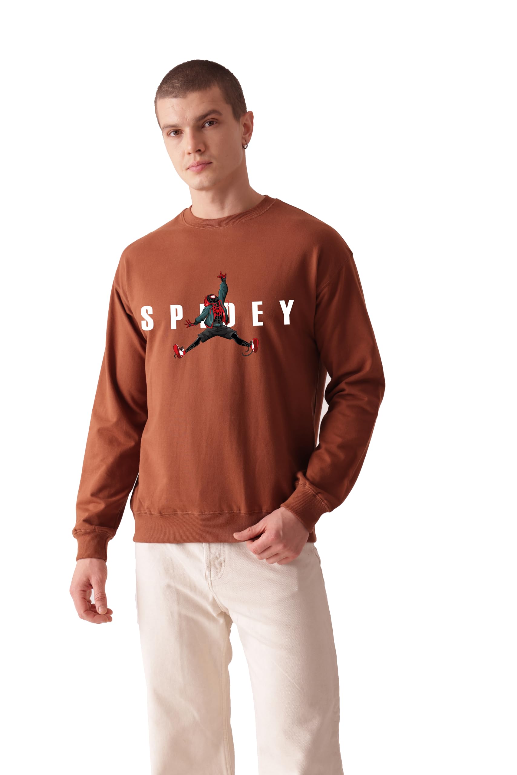 starton apparel Premium Oversized Sweatshirt for Men, 100% Cotton Terry 300GSM, Marvel Superhero Anime Graphic Print, Drop Shoulder-picture-48