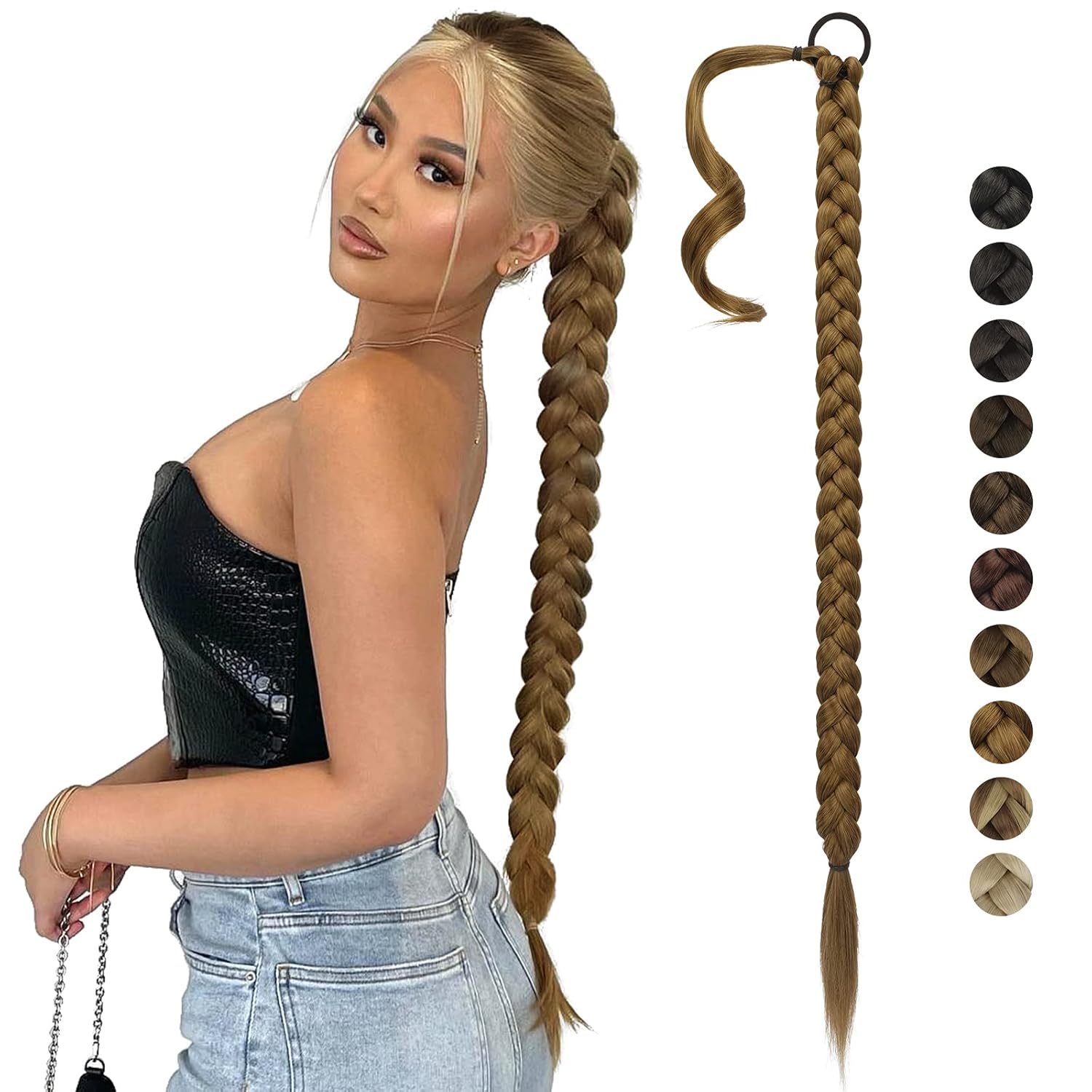 FESHFEN Braid Extensions Pferdeschwanz Verl ngerung Mit Haargummi 66 feshfen-braid-extensions-pferdeschwanz-verl-ngerung-mit-haargummi-66