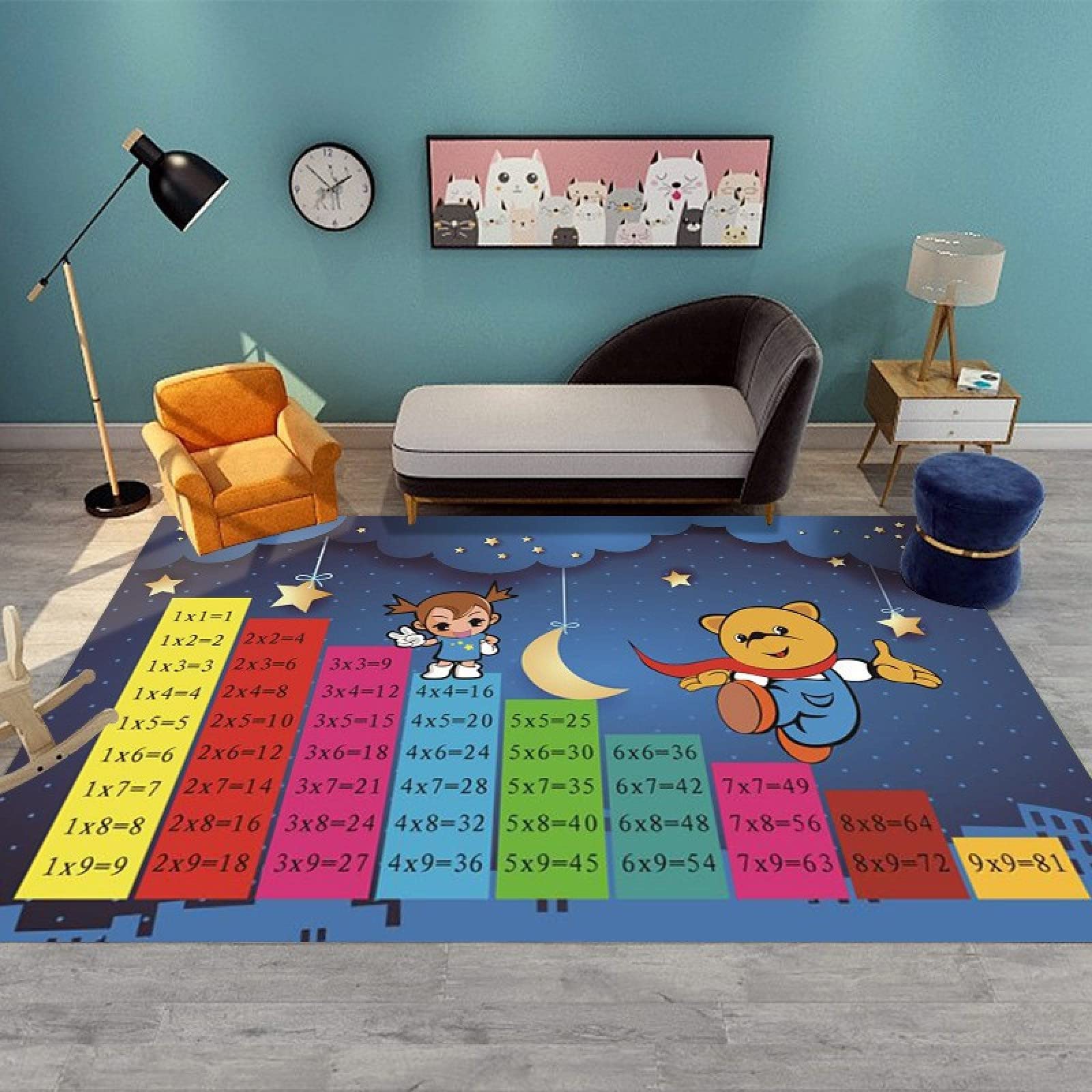 Amazon | カーペットラグ 子供部屋ラグマット洗える100*200cm低反発 