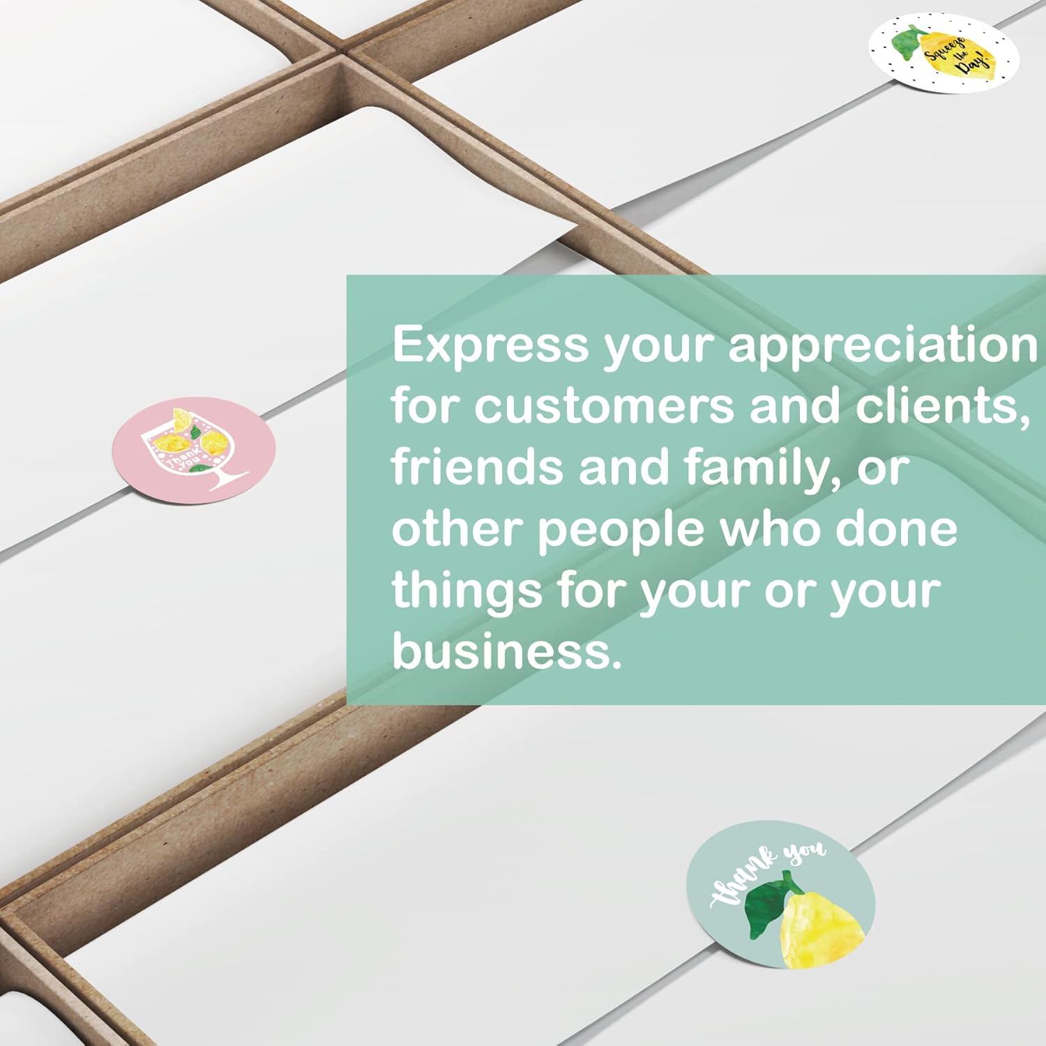 Gooji Lemon Thank You Stickers, 500 Roll Pack Bulk Pack for Wedding, Party Favors, or Small Business Packaging, 1.5 inch Supporting My Purchase Order Labels, Baby Bridal Shower, Custom Envelopes Seal - Image 6
