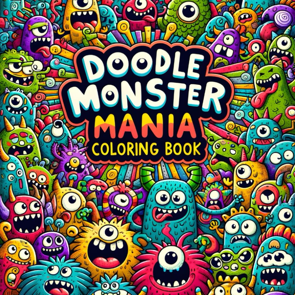 Doodle Monster Mania: Adult Coloring Book Featuring Intricate Doodle Monster Designs 2