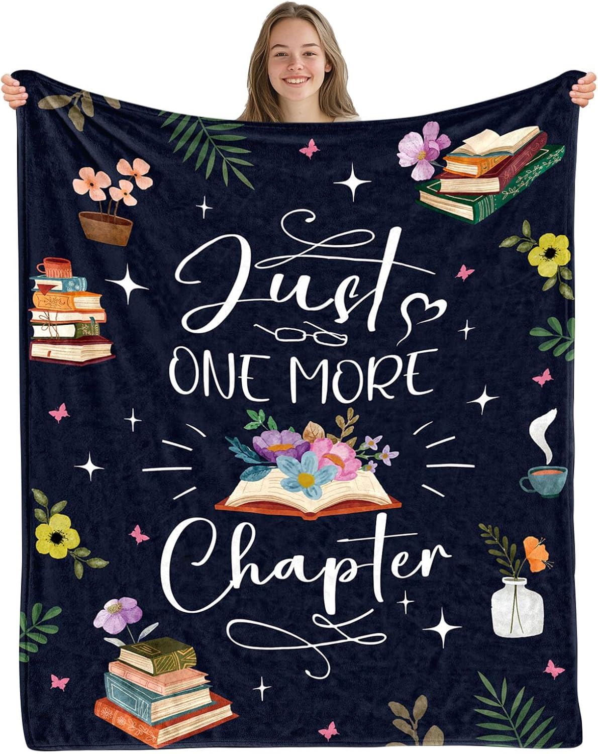 Book Lovers Gifts for Book Lovers Women, Bookish Gift for Readers, Reading Blanket, Books Club/Bookworm/Reading Gift for Women, Literary Gifts Blanket 60"*50"