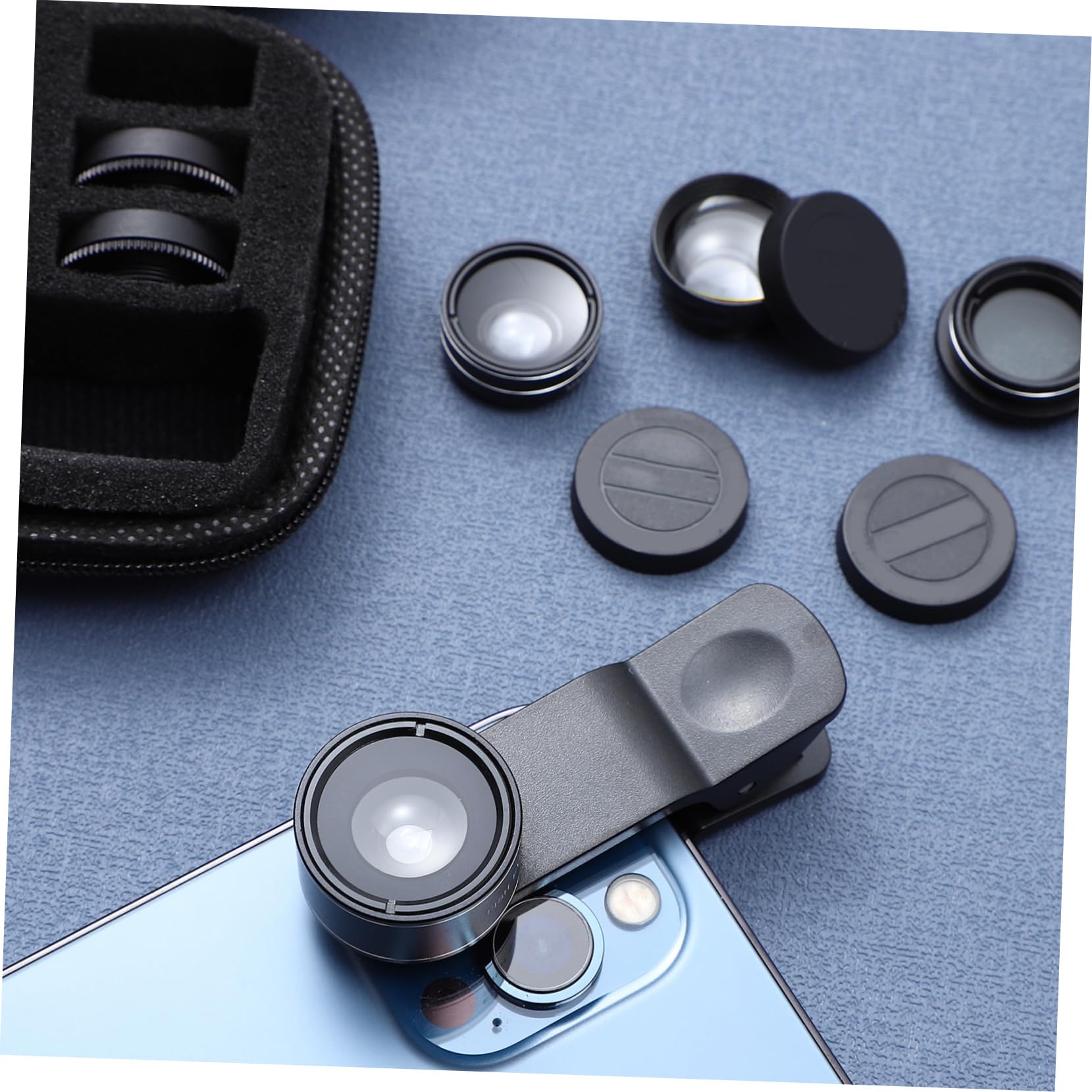 VILLCASE Kit de Lentes de Cámara para Teléfonos Móviles Lentes Ojo de Pez Gran Macro y Compatible con Smartphones y Tablets