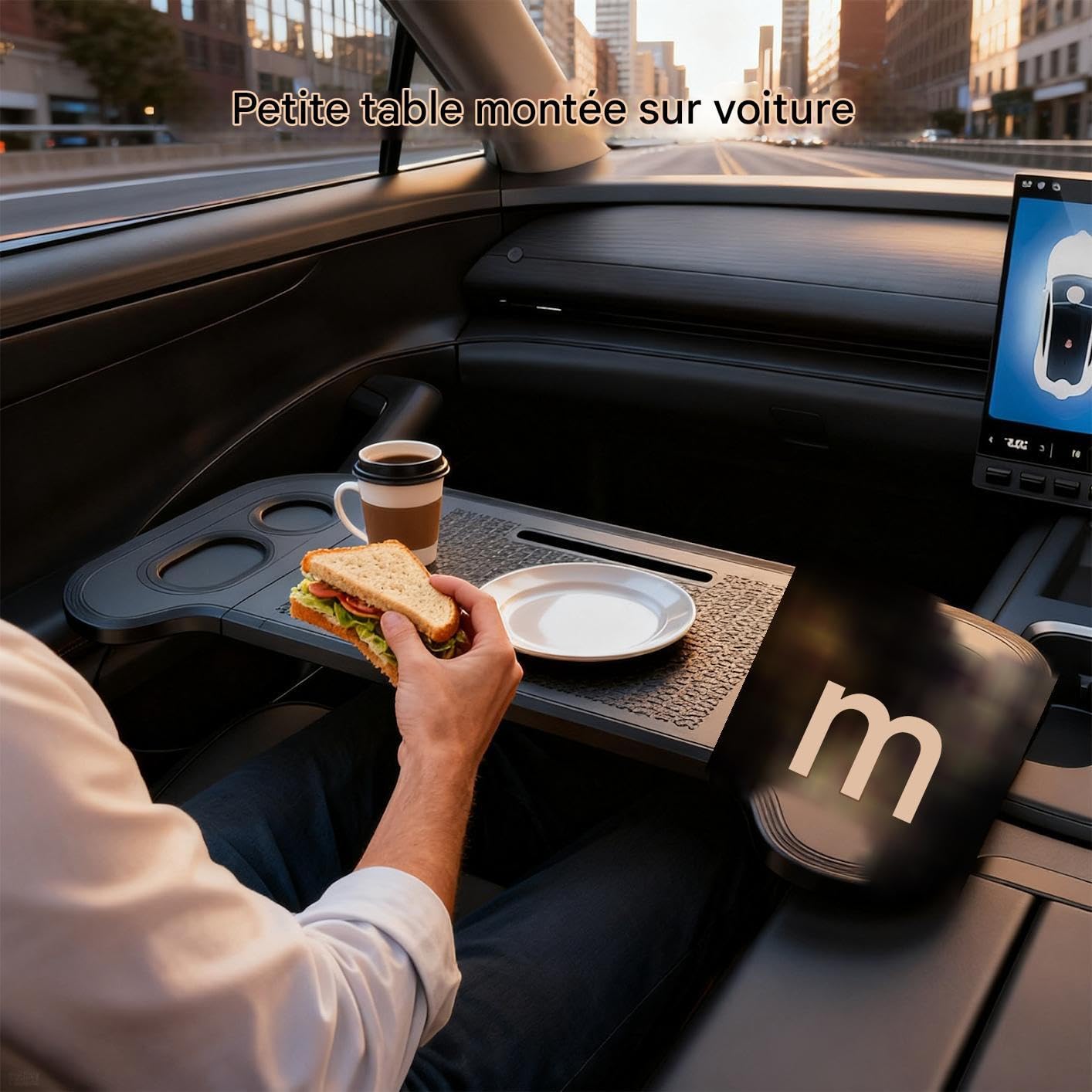 Vassoio Per Volante Auto Piegevoli | Vassoio per Alimenti da Auto Per Autisti Viaggiatori Pendolari Viaggi Stradali Campeggio SUV Roulette Berline
