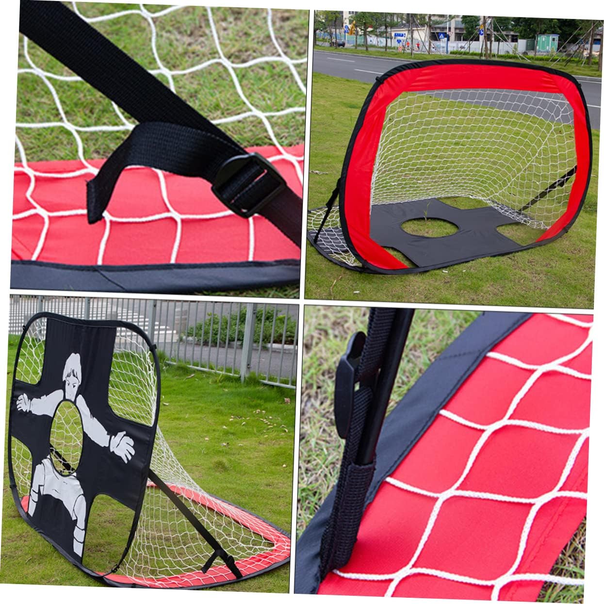 Football Goal Net Frame Soccer Goal Set Detachable Net Boys and Girls Soccer Gate for Family Games Beach Party