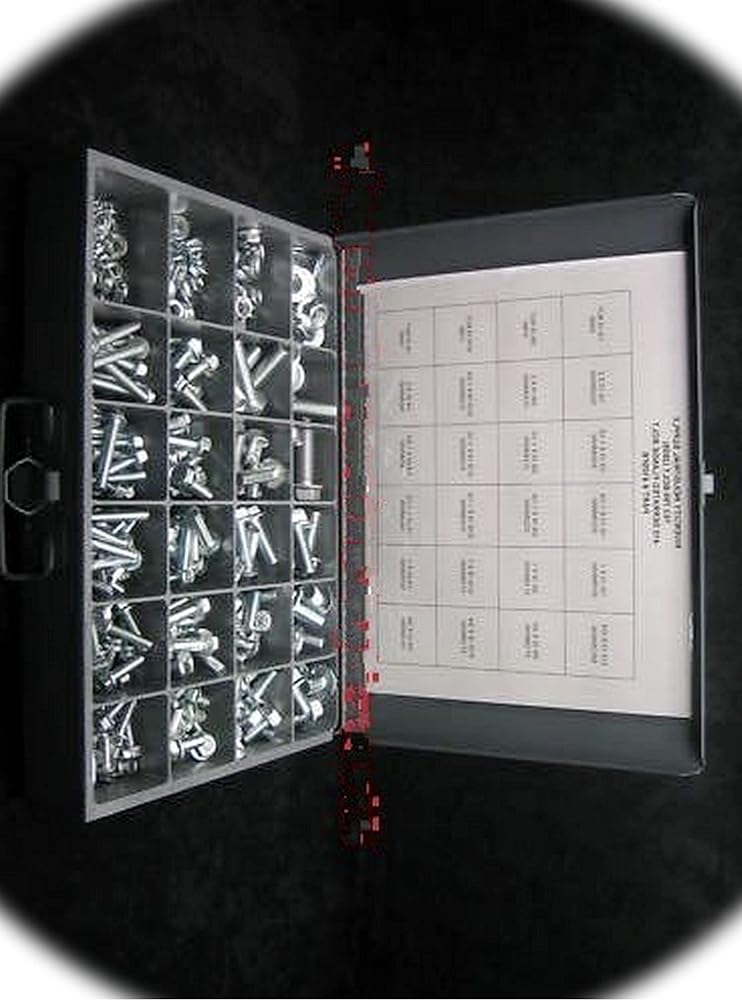 1-Piece Serrated Flange Bolt & Nut Assortment Kit | Corrosion Resistant Hardware Fasteners
