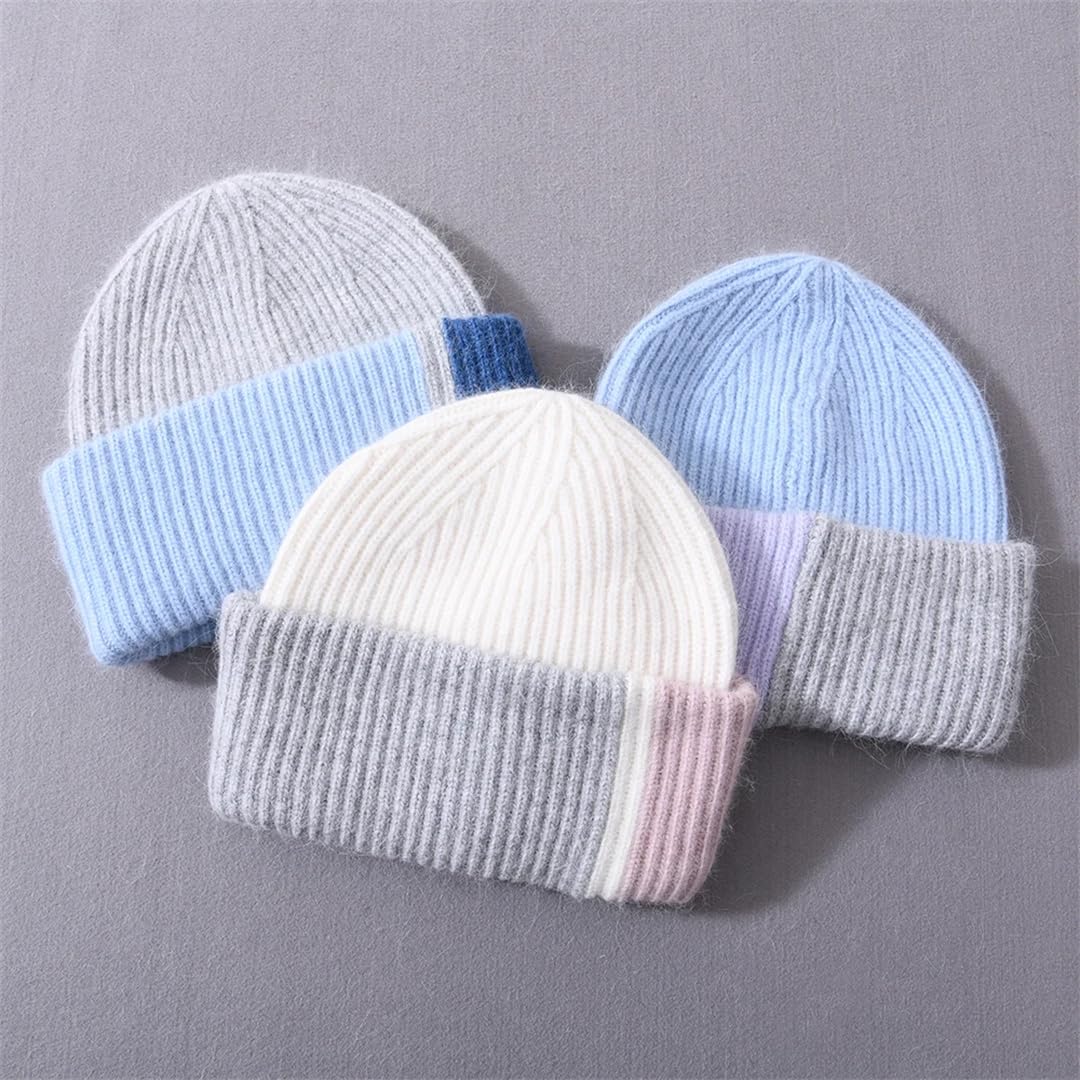 Wvapzxx Chapeau D'hiver En Fourrure Pour Femmes, Bonnet Tricoté Doux Et Chaud, Bonnet Skullies